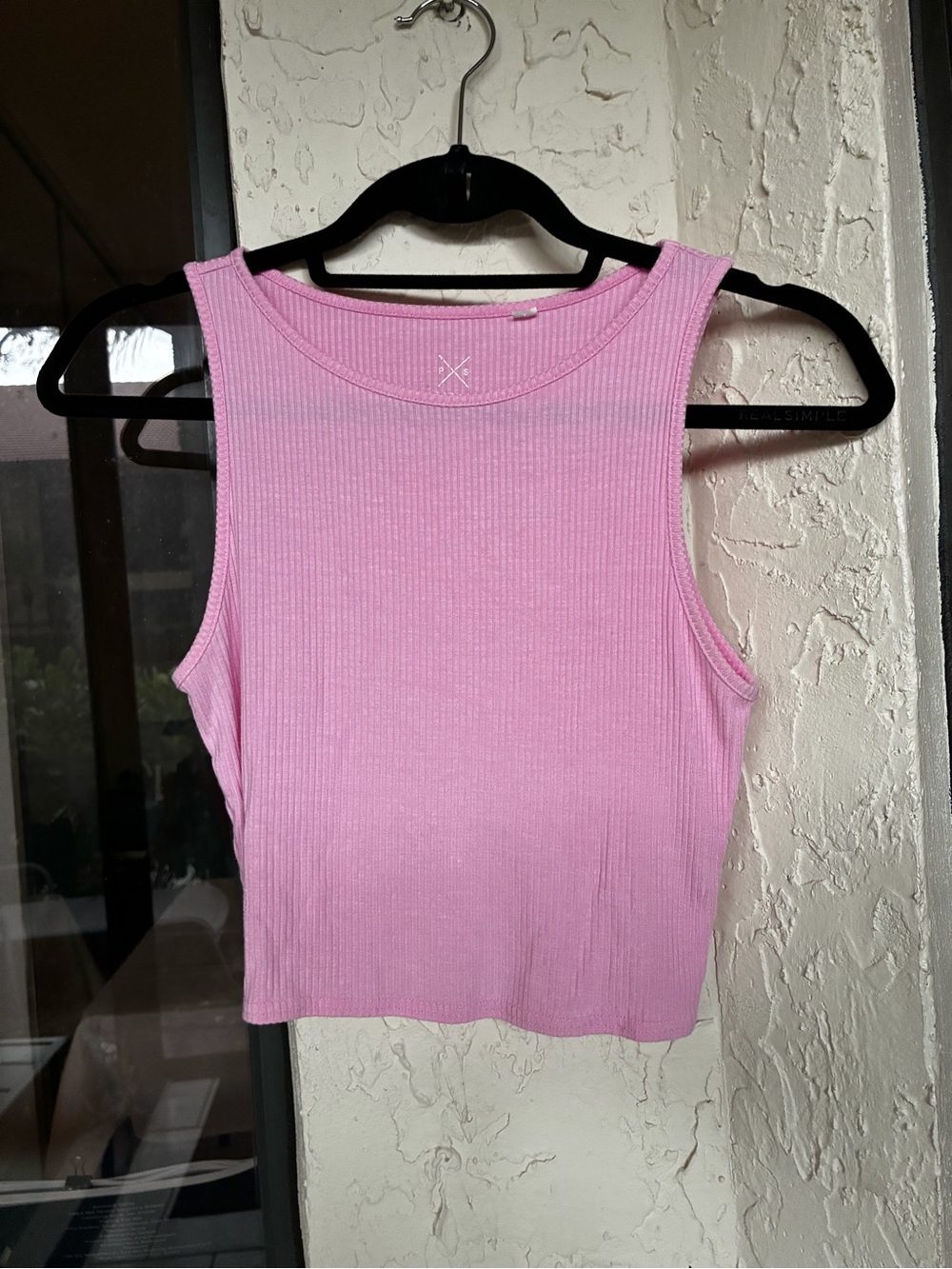 PacSun Pink Ribbed Crop Tank